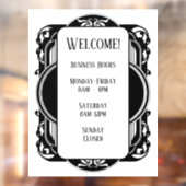 Retro Schwarz-Weiß Fensteraufkleber (Blatt 2)