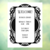 Retro Schwarz-Weiß Fensteraufkleber (Blatt 3)