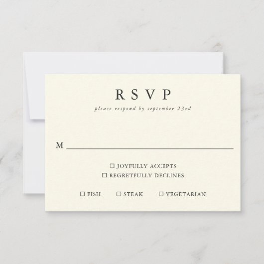 Retro Schwarz-weiß Geometric Tile Elegante Hochzei RSVP Karte (Vorderseite)