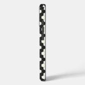 Retro Schwarz-Weiß-Geometrische Hexagon-Tile Case-Mate iPhone Hülle (Rückseite / Links)
