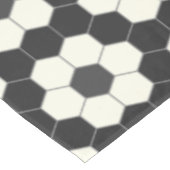 Retro Schwarz-Weiß-Geometrische Hexagon-Tile   Tischdecke (Schrägansicht)