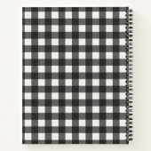 Retro Schwarz Weiß Gingham Karo Benutzername Rezep Notizblock (Rückseite)