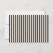 Retro Schwarz-Weiß-Hochzeits-QR-Code RSVP Karte (Rückseite)