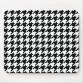 Retro-Schwarz-weiß-Hunde-Zahn-Weaving-Muster Mousepad (Vorne)