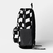 Retro-Schwarz-Weiß-Karo Bedruckter Rucksack (Rechts)