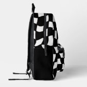 Retro-Schwarz-Weiß-Karo Bedruckter Rucksack (Links)