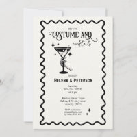 Retro Schwarz/Weiß Kostüme und Cocktails Party