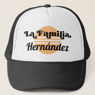 Retro Schwarz-Weiß La Familia Spanischer Name Truckerkappe