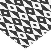 Retro Schwarz-weiß Lozenges Modernes Muster Kurz T Kurzer Tischläufer (Ecke)