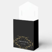 Retro Schwarz-Weiß-Muster Gold-Name-Logo-Bevorzugu Geschenkschachtel (Geöffnet)