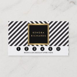 Retro Schwarz/Weiß-Muster-Treuekarte Treuekarte