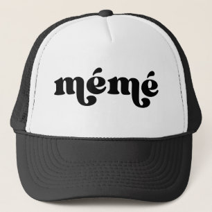 Retro Schwarz-Weiß Oma French mémé Truckerkappe