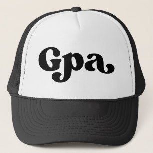 Retro Schwarz-Weiß Opa Amerikanischer Gpa Truckerkappe