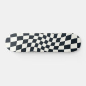 Retro Schwarz-Weiß-Pastelltafel Skateboard (Horizontal)
