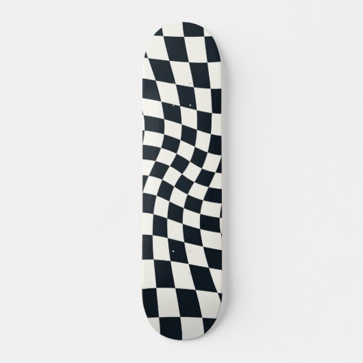 Retro Schwarz-Weiß-Pastelltafel Skateboard (Vorne)
