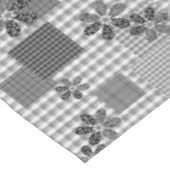Retro Schwarz-Weiß-Patchwork-Landhaus-Stil Muster Tischdecke (Schrägansicht)