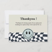 Retro-Schwarz-Weiß-Prüfmuster Dankeskarte (Vorderseite)