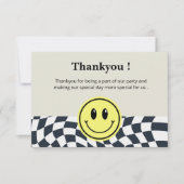 Retro-Schwarz-Weiß-Prüfmuster Dankeskarte (Vorderseite)