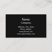 Retro Schwarz-weiß Psychedelic Swirl Monogramm Visitenkarte (Rückseite)