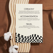 Retro schwarz-weiß Schachtel Die Details Hochzeit Einladung