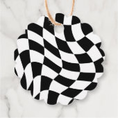 Retro Schwarz-Weiß-Schachtel Geburtstag Danke Geschenkanhänger (Rückseite)