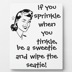 Retro Schwarz-Weiß Spaß-Plakette Fotoplatte