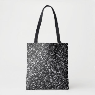 Retro Schwarz-Weiß-Sternennacht-Farbspritzer Tasche