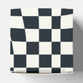 Retro Schwarz-weiß überprüft Warpkette überprüft Geschenkschachtel (Oben)
