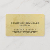 Retro-Schwarz-weiß und Beige-Zickzack Muster Visitenkarte (Rückseite)