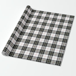 Retro Schwarz-weiß Weihnachten Neujahr Tartan Kari Geschenkpapier