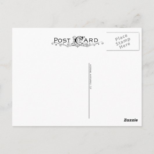 Retro Schwarz-Weiß-Würfel Postkarte (Rückseite)