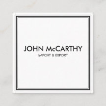 Retro Schwarz-weiße Berufliche Streifen Minimalist