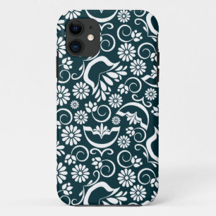 Retro Schwarz-weiße Blume iPhone 5 Fall Case-Mate iPhone Hülle