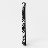 Retro Schwarz-weiße Blume iPhone 5 Fall Case-Mate iPhone Hülle (Hinten/Links)