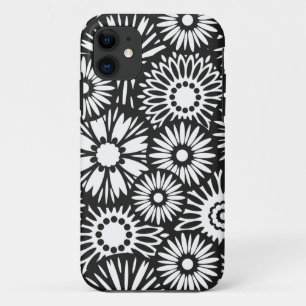 Retro Schwarz-weiße Blume iPhone 5 Fall Case-Mate iPhone Hülle