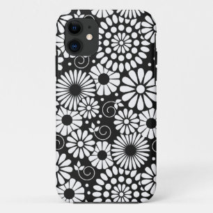 Retro Schwarz-weiße Blume iPhone 5 Fall Case-Mate iPhone Hülle