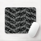 Retro Schwarz-weiße Blumenmousepad Mousepad (Mit Mouse)