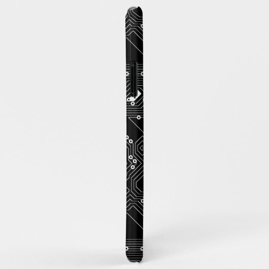 Retro-Schwarz-weiße Coole Computerplatine Case-Mate iPhone Hülle (Hinten/Rechts)