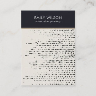 RETRO SCHWARZ-WEISSE DOTS 2 STUDIEREN EARRING DISP VISITENKARTE