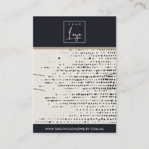 RETRO-SCHWARZ-WEISSE DOTS-ANZEIGE VISITENKARTE