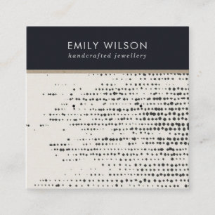 RETRO SCHWARZ-WEISSE DOTS STUDIEREN EARRING DISPLA QUADRATISCHE VISITENKARTE
