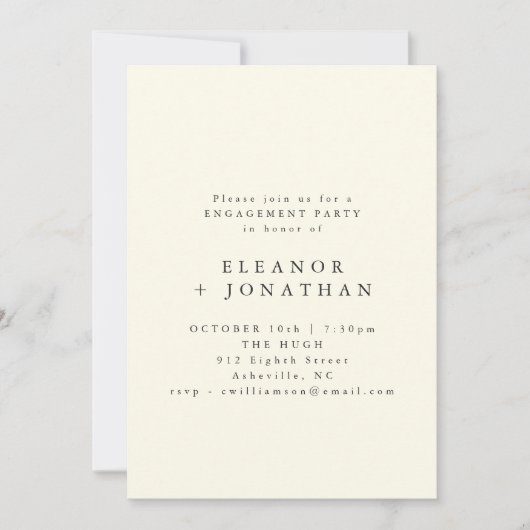 Retro Schwarz-weiße geometrische Tile-Engagement-P Einladung (Vorderseite)