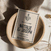 Retro Schwarz-weiße Hand gezeichnet Quirky Einziga Save The Date