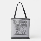 Retro Schwarz-weiße Happy Mama Gemüsemarkt Tasche (Rückseite)