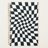 Retro-Schwarz-weiße Karo verschleiert Planer (Vorderseite)