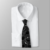 Retro-Schwarz-weiße klassische Computerplatine Krawatte (Gebunden)