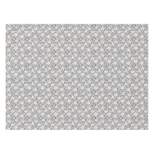 Retro schwarz-weiße Polka Punkte mit Sternen Tischdecke (Vorderseite (Horizontal))
