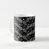 Retro Schwarz-weiße Tasse (Vorderseite Links)