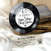 Retro Schwarz-weiße Vinyl Record Music Arch Weddin Acryleinladungen