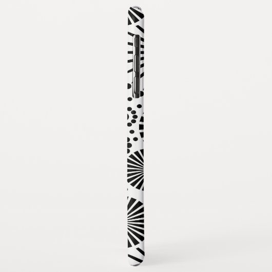 Retro Schwarz-weißer Blumen iPhone 5 Kasten Case-Mate iPhone Hülle (Hinten/Links)